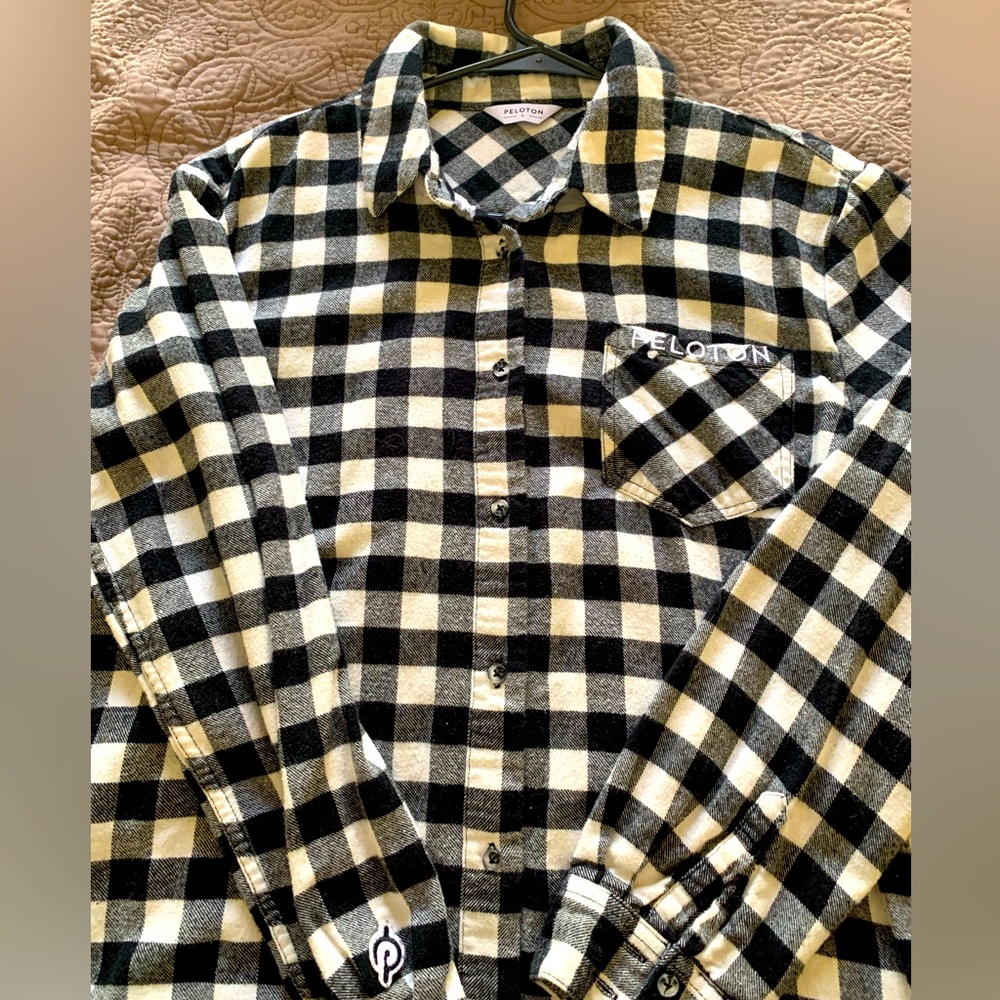 RARE Peloton Flannel Top